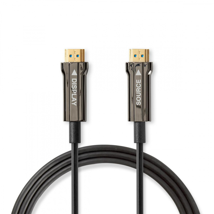 Nedis Aktiva Optiska Ultra High Speed ​​HDMI Kabel med Ethernet | HDMI™ Kontakt | HDMI™ Kontakt | 8K@60Hz | 48 Gbps | 15.0 m | Rund | PVC | Svart | Presentbox