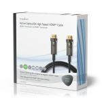 Nedis Aktiva Optiska Ultra High Speed HDMI Kabel med Ethernet | HDMI™ Kontakt | HDMI™ Kontakt | 8K@60Hz | 48 Gbps | 20.0 m | Rund | PVC | Svart | Presentbox Nedis Aktiva Optiska Ultra High Speed HDMI Kabel med Ethernet | HDMI™ Kontakt | HDMI™ Kontakt | 8K@60Hz | 48 Gbps | 20.0 m | Rund | PVC | Svart | Presentbox