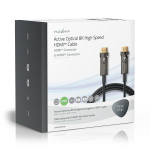 Nedis Aktiva Optiska Ultra High Speed HDMI Kabel med Ethernet | HDMI™ Kontakt | HDMI™ Kontakt | 8K@60Hz | 48 Gbps | 50.0 m | Rund | PVC | Svart | Presentbox Nedis Aktiva Optiska Ultra High Speed HDMI Kabel med Ethernet | HDMI™ Kontakt | HDMI™ Kontakt | 8K@60Hz | 48 Gbps | 50.0 m | Rund | PVC | Svart | Presentbox