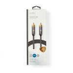 Nedis subwoofer Kabel | RCA Hane | RCA Hane | Guldplaterad | 5.00 m | Rund | 4.5 mm | Antracit / Grått Med Metall | Lock Nedis subwoofer Kabel | RCA Hane | RCA Hane | Guldplaterad | 5.00 m | Rund | 4.5 mm | Antracit / Grått Med Metall | Lock