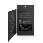 Nedis Stereoljudkabel | 2x RCA Hane | 2x RCA Hane | Guldplaterad | 2.00 m | Rund | Grå / Grått Med Metall | Kartong med täckt fönster Nedis Stereoljudkabel | 2x RCA Hane | 2x RCA Hane | Guldplaterad | 2.00 m | Rund | Grå / Grått Med Metall | Kartong med täckt fönster