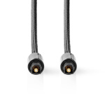 Nedis Optisk ljudkabel | TosLink Hane | TosLink Hane | 2.00 m | Rund | Bomull | Grått Med Metall | Kartong med täckt fönster Nedis Optisk ljudkabel | TosLink Hane | TosLink Hane | 2.00 m | Rund | Bomull | Grått Med Metall | Kartong med täckt fönster