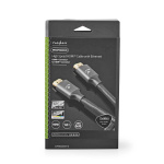 Nedis High Speed HDMI ™ kabel med Ethernet | HDMI™ Kontakt | HDMI™ Kontakt | 4K@60Hz | ARC | 18 Gbps | 1.00 m | Rund | Bomull | Grått Med Metall | Kartong med täckt fönster Nedis High Speed HDMI ™ kabel med Ethernet | HDMI™ Kontakt | HDMI™ Kontakt | 4K@60Hz | ARC | 18 Gbps | 1.00 m | Rund | Bomull | Grått Med Metall | Kartong med täckt fönster