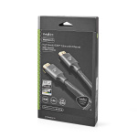 Nedis High Speed HDMI ™ kabel med Ethernet | HDMI™ Kontakt | HDMI™ Kontakt | 4K@60Hz | ARC | 18 Gbps | 1.00 m | Rund | Bomull | Grått Med Metall | Kartong med täckt fönster Nedis High Speed HDMI ™ kabel med Ethernet | HDMI™ Kontakt | HDMI™ Kontakt | 4K@60Hz | ARC | 18 Gbps | 1.00 m | Rund | Bomull | Grått Med Metall | Kartong med täckt fönster