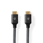 Nedis High Speed HDMI ™ kabel med Ethernet | HDMI™ Kontakt | HDMI™ Kontakt | 4K@60Hz | ARC | 18 Gbps | 5.00 m | Rund | Bomull | Grått Med Metall | Kartong med täckt fönster Nedis High Speed HDMI ™ kabel med Ethernet | HDMI™ Kontakt | HDMI™ Kontakt | 4K@60Hz | ARC | 18 Gbps | 5.00 m | Rund | Bomull | Grått Med Metall | Kartong med täckt fönster