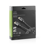 Nedis High Speed HDMI ™ kabel med Ethernet | HDMI™ Kontakt | HDMI™ Kontakt | 4K@60Hz | ARC | 18 Gbps | 5.00 m | Rund | Bomull | Grått Med Metall | Kartong med täckt fönster Nedis High Speed HDMI ™ kabel med Ethernet | HDMI™ Kontakt | HDMI™ Kontakt | 4K@60Hz | ARC | 18 Gbps | 5.00 m | Rund | Bomull | Grått Med Metall | Kartong med täckt fönster