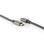 Nedis Ultra High Speed HDMI ™ kabel | HDMI™ Kontakt | HDMI™ Kontakt | 8K@60Hz | 48 Gbps | 1.00 m | Rund | 6.3 mm | Grått Med Metall | Kartong med täckt fönster Nedis Ultra High Speed HDMI ™ kabel | HDMI™ Kontakt | HDMI™ Kontakt | 8K@60Hz | 48 Gbps | 1.00 m | Rund | 6.3 mm | Grått Med Metall | Kartong med täckt fönster