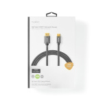 Nedis High Speed HDMI ™ kabel med Ethernet | HDMI™ Kontakt | HDMI™ Mini kontakt | 4K@60Hz | 18 Gbps | 2.00 m | Rund | Bomull | Antracit / Grått Med Metall | Kartong med täckt fönster Nedis High Speed HDMI ™ kabel med Ethernet | HDMI™ Kontakt | HDMI™ Mini kontakt | 4K@60Hz | 18 Gbps | 2.00 m | Rund | Bomull | Antracit / Grått Med Metall | Kartong med täckt fönster