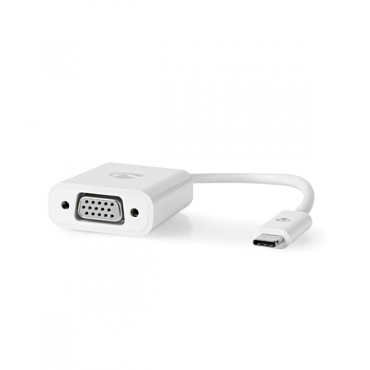 Nedis USB-C™ Adapter | USB 3.2 Gen 1 | USB-C™ Hane | VGA hona 15p | 1080p | 5 Gbps | 0.20 m | Rund | Nickelplaterad | PVC | Vit | Plastpåse Nedis USB-C™ Adapter | USB 3.2 Gen 1 | USB-C™ Hane | VGA hona 15p | 1080p | 5 Gbps | 0.20 m | Rund | Nickelplaterad | PVC | Vit | Plastpåse