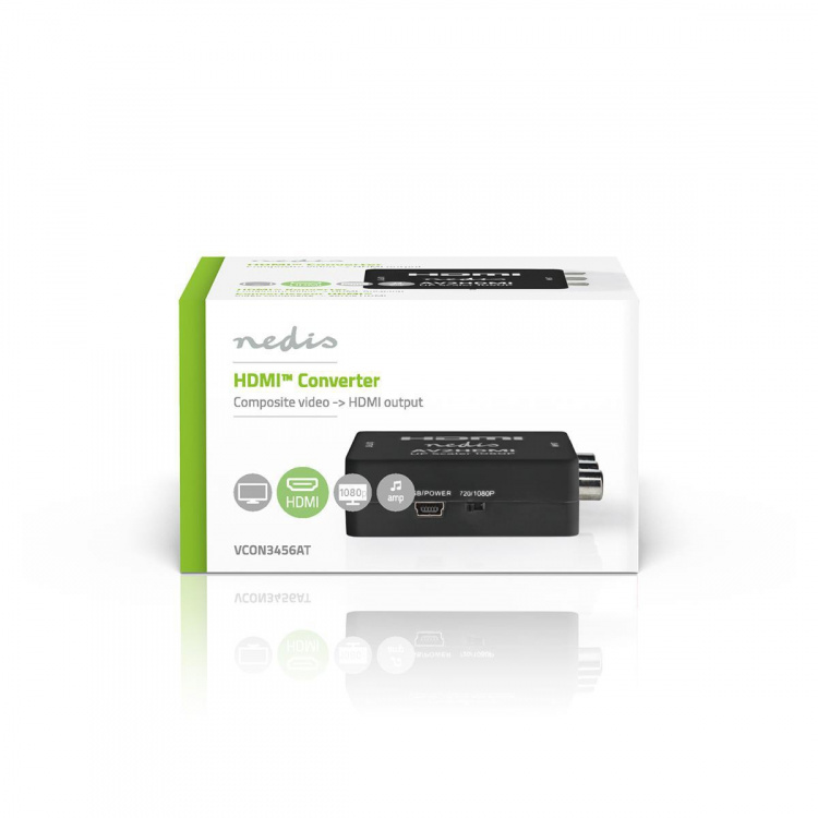 Nedis HDMI ™ Omvandlare | 3x RCA Female | 1x HDMI™ Output | Envägs | 1080p | 1.65 Gbps | ABS | Antracit Nedis HDMI ™ Omvandlare | 3x RCA Female | 1x HDMI™ Output | Envägs | 1080p | 1.65 Gbps | ABS | Antracit