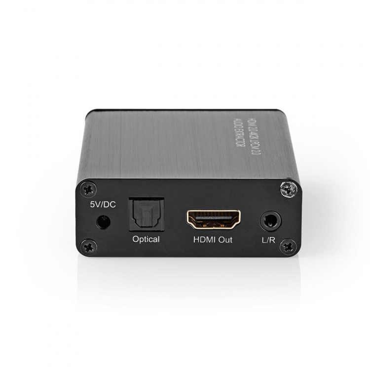 Nedis HDMI ™ Extractor | HDMI™ Input | TosLink Female / 1x 3.5 mm / 1x HDMI™ Output | Maximal upplösning: 4K@60Hz | 18 Gbps | Metall | Antracit | Presentbox Nedis HDMI ™ Extractor | HDMI™ Input | TosLink Female / 1x 3.5 mm / 1x HDMI™ Output | Maximal upplösning: 4K@60Hz | 18 Gbps | Metall | Antracit | Presentbox