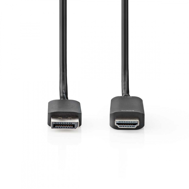 Nedis Displayport-kabel | DisplayPort Hane | HDMI™ Kontakt | 4K@60Hz | Nickelplaterad | 2.00 m | Rund | PVC | Svart | Låda Nedis Displayport-kabel | DisplayPort Hane | HDMI™ Kontakt | 4K@60Hz | Nickelplaterad | 2.00 m | Rund | PVC | Svart | Låda