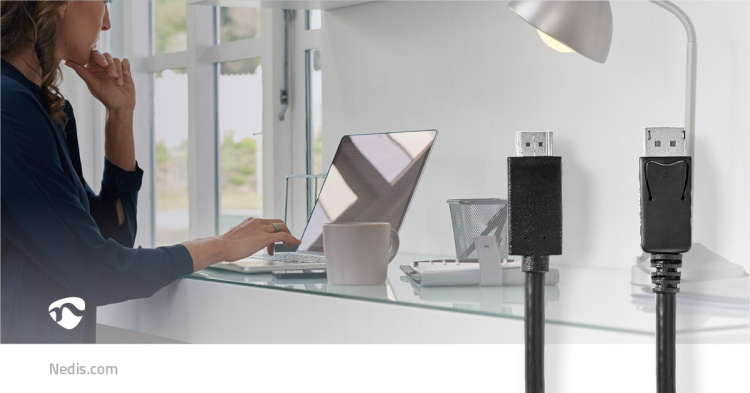 Nedis Displayport-kabel | DisplayPort Hane | HDMI™ Kontakt | 4K@60Hz | Nickelplaterad | 2.00 m | Rund | PVC | Svart | Låda Nedis Displayport-kabel | DisplayPort Hane | HDMI™ Kontakt | 4K@60Hz | Nickelplaterad | 2.00 m | Rund | PVC | Svart | Låda
