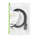 Nedis Displayport-kabel | DisplayPort Hane | HDMI™ Kontakt | 4K@60Hz | Nickelplaterad | 2.00 m | Rund | PVC | Svart | Plastpåse