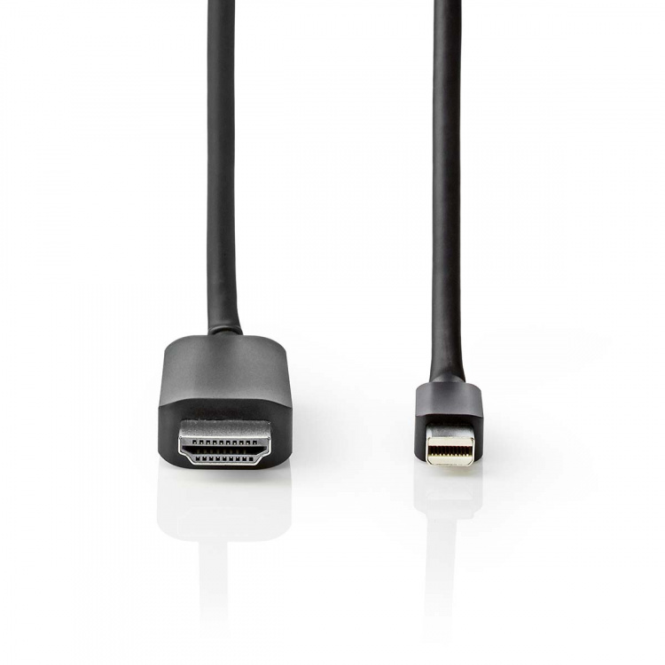 Nedis Mini Displayport-kabel | DisplayPort 1.4 | Mini DisplayPort Hane | HDMI™ Kontakt | 48 Gbps | Nickelplaterad | 2.00 m | Rund | PVC | Svart | Kuvert Nedis Mini Displayport-kabel | DisplayPort 1.4 | Mini DisplayPort Hane | HDMI™ Kontakt | 48 Gbps | Nickelplaterad | 2.00 m | Rund | PVC | Svart | Kuvert