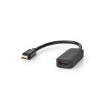 Nedis Mini Displayport-kabel | DisplayPort 1.4 | Mini DisplayPort Hane | HDMI™ Utgång | 48 Gbps | Nickelplaterad | 0.20 m | Rund | PVC | Svart | Plastpåse Nedis Mini Displayport-kabel | DisplayPort 1.4 | Mini DisplayPort Hane | HDMI™ Utgång | 48 Gbps | Nickelplaterad | 0.20 m | Rund | PVC | Svart | Plastpåse