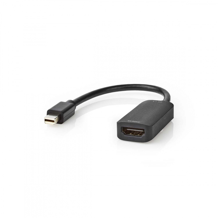 Nedis Mini Displayport-kabel | DisplayPort 1.4 | Mini DisplayPort Hane | HDMI™ Utgång | 48 Gbps | Nickelplaterad | 0.20 m | Rund | PVC | Svart | Plastpåse Nedis Mini Displayport-kabel | DisplayPort 1.4 | Mini DisplayPort Hane | HDMI™ Utgång | 48 Gbps | Nickelplaterad | 0.20 m | Rund | PVC | Svart | Plastpåse