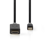 Nedis Mini Displayport-kabel | DisplayPort 1.4 | Mini DisplayPort Hane | HDMI™ Kontakt | 48 Gbps | Guldplaterad | 2.00 m | Rund | PVC | Antracit | Kartong med fönster Nedis Mini Displayport-kabel | DisplayPort 1.4 | Mini DisplayPort Hane | HDMI™ Kontakt | 48 Gbps | Guldplaterad | 2.00 m | Rund | PVC | Antracit | Kartong med fönster