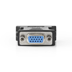 Nedis DVI adapter | DVI-I 24+5-Pin Hane | VGA hona 15p | Nickelplaterad | Rak | PVC | Svart | Låda