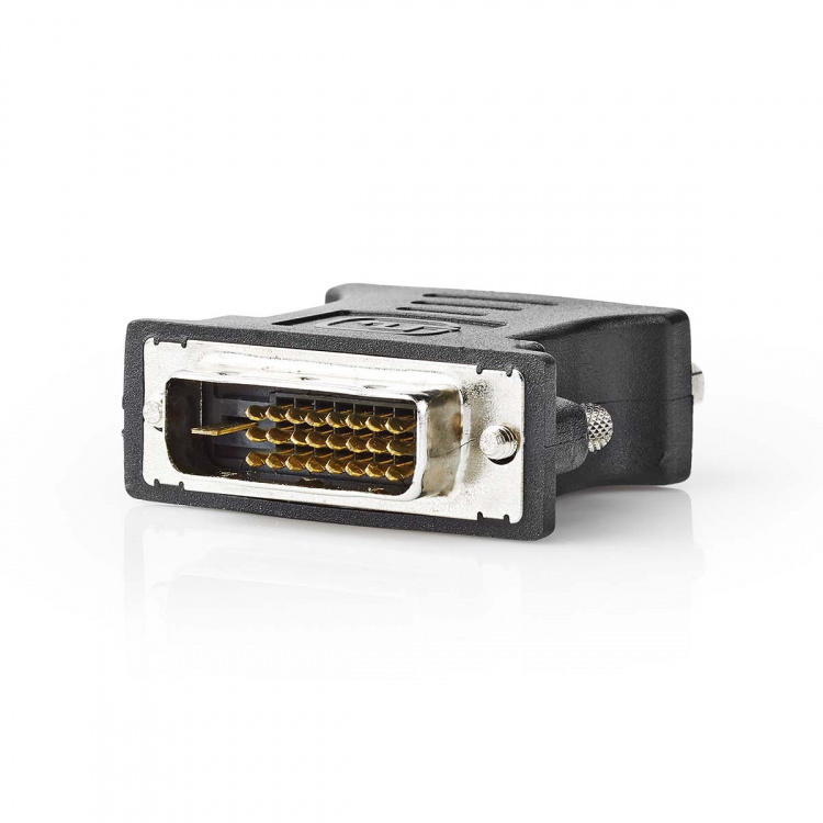 Nedis DVI adapter | DVI-I 24+5-Pin Hane | VGA hona 15p | Nickelplaterad | Rak | PVC | Svart | Låda