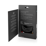 Nedis subwoofer Kabel | RCA Hane | 2x RCA Hane | Guldplaterad | 3.00 m | Rund | 4.5 mm | Grå / Grått Med Metall | Kartong med täckt fönster