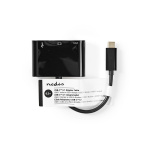 Nedis USB Multi-Port Adapter | USB 3.1 | USB-C™ Hane | HDMI™ Utgång / USB-A Hona / USB-C™ Hona | 5 Gbps | 0.20 m | Rund | Nickelplaterad | PVC | Svart | Tag