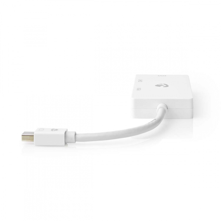 Nedis Displayport-adapter | Mini DisplayPort Hane | DVI-D 24+1-Pin Hona / HDMI™ Utgång / VGA hona 15p | 4K@60Hz | Nickelplaterad | Omkopplingsbar | 0.20 m | Rund | ABS | ABS | Vit | Låda