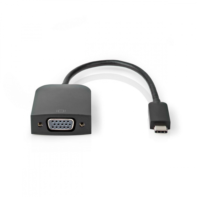 Nedis USB-C™ Adapter | USB 3.2 Gen 1 | USB-C™ Hane | VGA hona 15p | 1920x1200 | 5 Gbps | 0.20 m | Rund | Nickelplaterad | PVC | Svart | Plastpåse Nedis USB-C™ Adapter | USB 3.2 Gen 1 | USB-C™ Hane | VGA hona 15p | 1920x1200 | 5 Gbps | 0.20 m | Rund | Nickelplaterad | PVC | Svart | Plastpåse