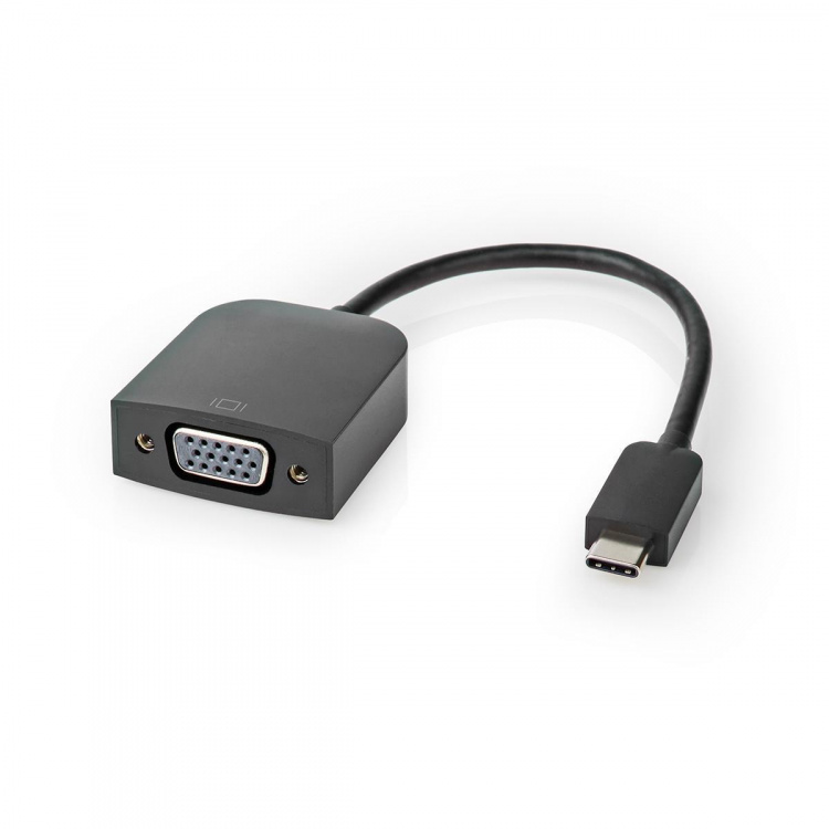 Nedis USB-C™ Adapter | USB 3.2 Gen 1 | USB-C™ Hane | VGA hona 15p | 1920x1200 | 5 Gbps | 0.20 m | Rund | Nickelplaterad | PVC | Svart | Plastpåse Nedis USB-C™ Adapter | USB 3.2 Gen 1 | USB-C™ Hane | VGA hona 15p | 1920x1200 | 5 Gbps | 0.20 m | Rund | Nickelplaterad | PVC | Svart | Plastpåse