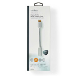 Nedis Displayport-kabel | DisplayPort Hane | HDMI™ Utgång | 4K@60Hz | Guldplaterad | 0.20 m | Rund | Flätad | Silver | Kartong med täckt fönster