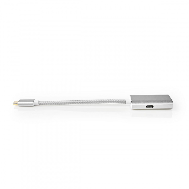 Nedis USB-C™ Adapter | USB 3.2 Gen 1 | USB-C™ Hane | HDMI™ Utgång | 4K@60Hz | Power delivery | 0.20 m | Rund | Guldplaterad | Flätad / Nylon | Silver | Kartong med täckt fönster Nedis USB-C™ Adapter | USB 3.2 Gen 1 | USB-C™ Hane | HDMI™ Utgång | 4K@60Hz | Power delivery | 0.20 m | Rund | Guldplaterad | Flätad / Nylon | Silver | Kartong med täckt fönster