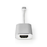 Nedis USB-C™ Adapter | USB 3.2 Gen 1 | USB-C™ Hane | HDMI™ Utgång | 4K@60Hz | Power delivery | 0.20 m | Rund | Guldplaterad | Flätad / Nylon | Silver | Kartong med täckt fönster Nedis USB-C™ Adapter | USB 3.2 Gen 1 | USB-C™ Hane | HDMI™ Utgång | 4K@60Hz | Power delivery | 0.20 m | Rund | Guldplaterad | Flätad / Nylon | Silver | Kartong med täckt fönster