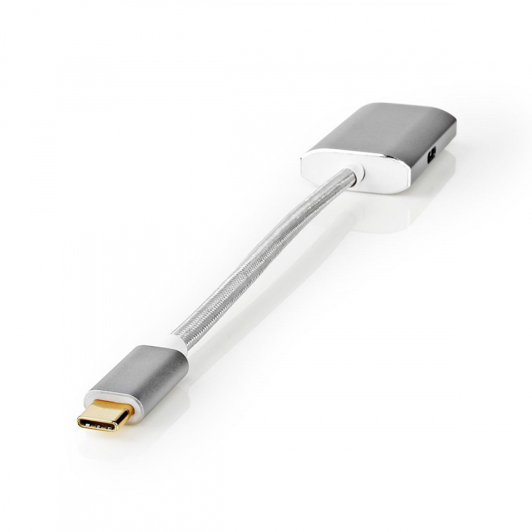 Nedis USB-C™ Adapter | USB 3.2 Gen 1 | USB-C™ Hane | HDMI™ Utgång | 4K@60Hz | Power delivery | 0.20 m | Rund | Guldplaterad | Flätad / Nylon | Silver | Kartong med täckt fönster Nedis USB-C™ Adapter | USB 3.2 Gen 1 | USB-C™ Hane | HDMI™ Utgång | 4K@60Hz | Power delivery | 0.20 m | Rund | Guldplaterad | Flätad / Nylon | Silver | Kartong med täckt fönster