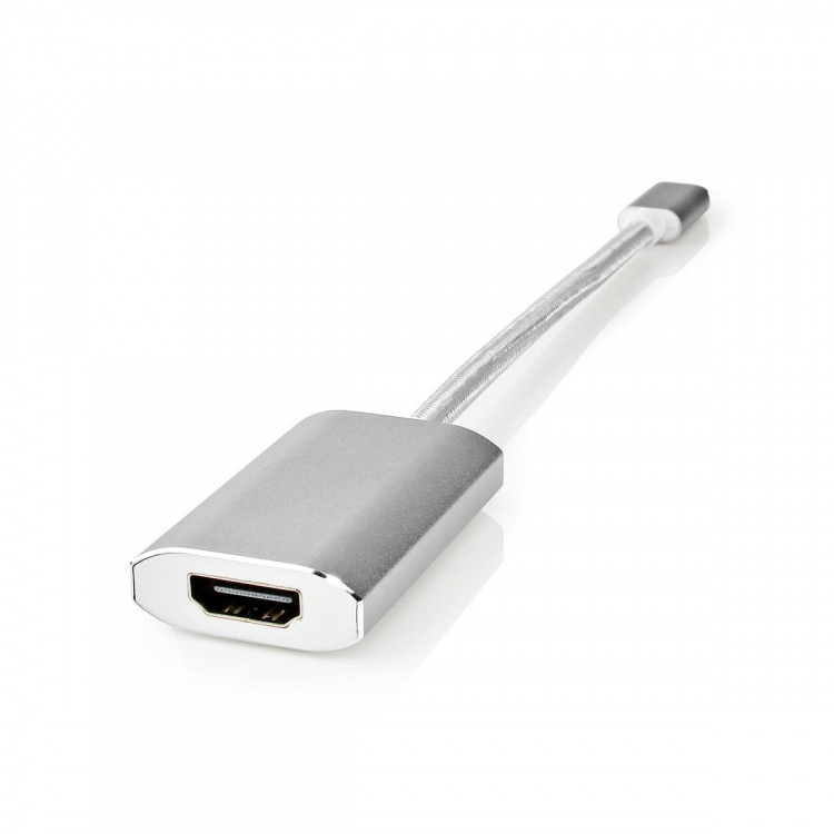 Nedis USB-C™ Adapter | USB 3.2 Gen 1 | USB-C™ Hane | HDMI™ Utgång | 4K@60Hz | Power delivery | 0.20 m | Rund | Guldplaterad | Flätad / Nylon | Silver | Kartong med täckt fönster Nedis USB-C™ Adapter | USB 3.2 Gen 1 | USB-C™ Hane | HDMI™ Utgång | 4K@60Hz | Power delivery | 0.20 m | Rund | Guldplaterad | Flätad / Nylon | Silver | Kartong med täckt fönster