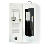 Nedis USB-C™ Adapter | USB 3.2 Gen 1 | USB-C™ Hane | HDMI™ Utgång | 4K@60Hz | Power delivery | 2.00 m | Rund | Guldplaterad | Flätad / Nylon | Silver | Kartong med täckt fönster