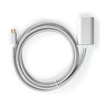 Nedis USB-C™ Adapter | USB 3.2 Gen 1 | USB-C™ Hane | HDMI™ Utgång | 4K@60Hz | Power delivery | 2.00 m | Rund | Guldplaterad | Flätad / Nylon | Silver | Kartong med täckt fönster