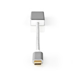 Nedis USB-C™ Adapter | USB 3.2 Gen 1 | USB-C™ Hane | Mini DisplayPort Hona | 0.20 m | Rund | Guldplaterad | Flätad / Nylon | Silver | Kartong med täckt fönster Nedis USB-C™ Adapter | USB 3.2 Gen 1 | USB-C™ Hane | Mini DisplayPort Hona | 0.20 m | Rund | Guldplaterad | Flätad / Nylon | Silver | Kartong med täckt fönster