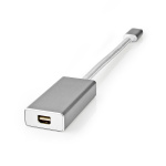 Nedis USB-C™ Adapter | USB 3.2 Gen 1 | USB-C™ Hane | Mini DisplayPort Hona | 0.20 m | Rund | Guldplaterad | Flätad / Nylon | Silver | Kartong med täckt fönster Nedis USB-C™ Adapter | USB 3.2 Gen 1 | USB-C™ Hane | Mini DisplayPort Hona | 0.20 m | Rund | Guldplaterad | Flätad / Nylon | Silver | Kartong med täckt fönster