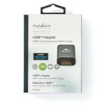 Nedis HDMI™ Adapter | HDMI™ Hane / HDMI™ Mini kontakt | HDMI™ Utgång | Guldplaterad | Rak | Aluminium | Grått Med Metall | 1 st. | Kartong med täckt fönster