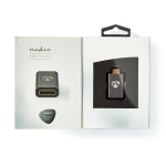 Nedis HDMI™ Adapter | HDMI™ Hane / HDMI™ Mini kontakt | HDMI™ Utgång | Guldplaterad | Rak | Aluminium | Grått Med Metall | 1 st. | Kartong med täckt fönster
