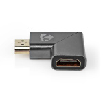 Nedis HDMI™ Adapter | HDMI™ Hane / HDMI™ Kontakt | HDMI™ Utgång | Guldplaterad | Vinklat höger | Aluminium | Grått Med Metall | 1 st. | Kartong med täckt fönster Nedis HDMI™ Adapter | HDMI™ Hane / HDMI™ Kontakt | HDMI™ Utgång | Guldplaterad | Vinklat höger | Aluminium | Grått Med Metall | 1 st. | Kartong med täckt fönster