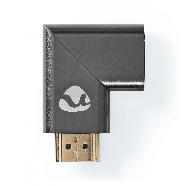 Nedis HDMI™ Adapter | HDMI™ Hane / HDMI™ Kontakt | HDMI™ Utgång | Guldplaterad | Vinklat höger | Aluminium | Grått Med Metall | 1 st. | Kartong med täckt fönster Nedis HDMI™ Adapter | HDMI™ Hane / HDMI™ Kontakt | HDMI™ Utgång | Guldplaterad | Vinklat höger | Aluminium | Grått Med Metall | 1 st. | Kartong med täckt fönster