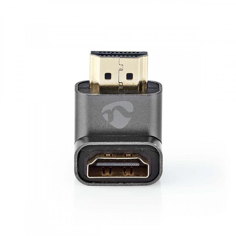 Nedis HDMI™ Adapter | HDMI™ Hane / HDMI™ Kontakt | HDMI™ Utgång | Guldplaterad | Vinklat 90° | Aluminium | Grått Med Metall | 1 st. | Kartong med täckt fönster Nedis HDMI™ Adapter | HDMI™ Hane / HDMI™ Kontakt | HDMI™ Utgång | Guldplaterad | Vinklat 90° | Aluminium | Grått Med Metall | 1 st. | Kartong med täckt fönster