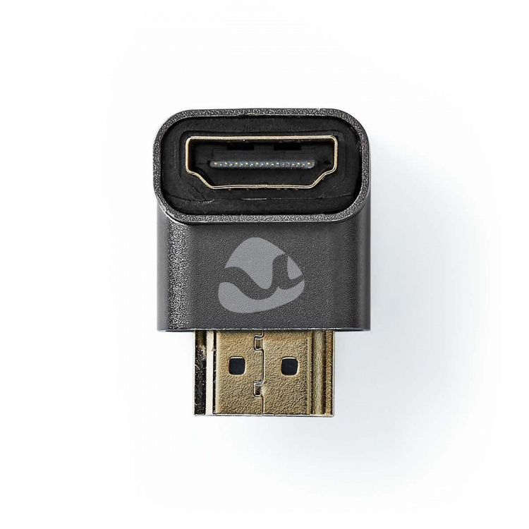 Nedis HDMI™ Adapter | HDMI™ Hane / HDMI™ Kontakt | HDMI™ Utgång | Guldplaterad | Vinklat 90° | Aluminium | Grått Med Metall | 1 st. | Kartong med täckt fönster Nedis HDMI™ Adapter | HDMI™ Hane / HDMI™ Kontakt | HDMI™ Utgång | Guldplaterad | Vinklat 90° | Aluminium | Grått Med Metall | 1 st. | Kartong med täckt fönster