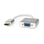 Nedis VGA-adapter | HDMI™ Kontakt | VGA hona 15p | Guldplaterad | Rak | Aluminium | Silver | Kartong med täckt fönster Nedis VGA-adapter | HDMI™ Kontakt | VGA hona 15p | Guldplaterad | Rak | Aluminium | Silver | Kartong med täckt fönster