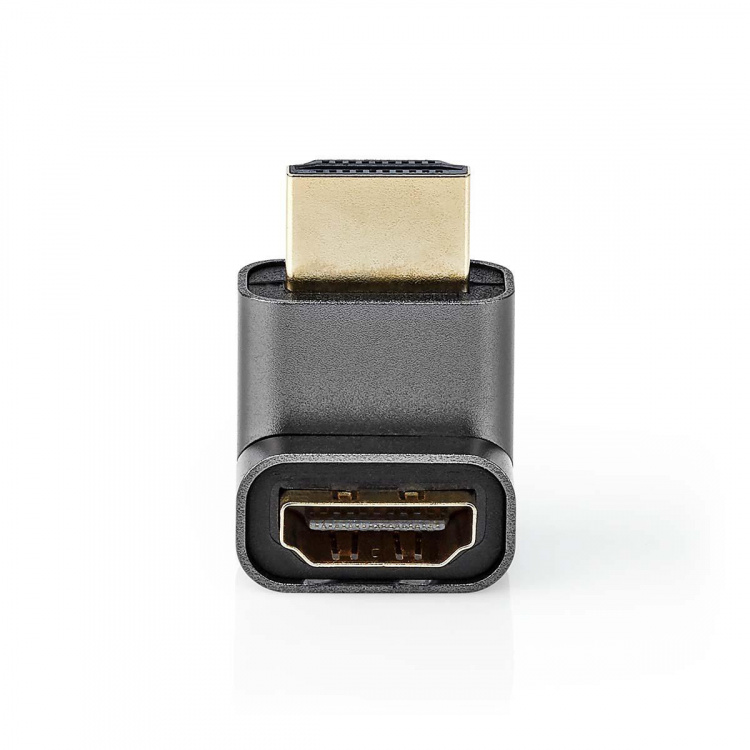 Nedis HDMI™ Adapter | HDMI™ Hane / HDMI™ Kontakt | HDMI™ Utgång | Guldplaterad | Vinklat 270° | Aluminium | Grått Med Metall | 1 st. | Kartong med täckt fönster Nedis HDMI™ Adapter | HDMI™ Hane / HDMI™ Kontakt | HDMI™ Utgång | Guldplaterad | Vinklat 270° | Aluminium | Grått Med Metall | 1 st. | Kartong med täckt fönster