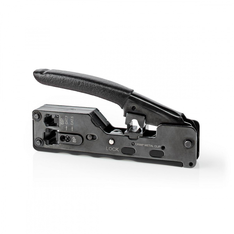 Nedis Crimp pliers | CAT5 / CAT5e / CAT6 / CAT6a / CAT7 / RJ12 | Skärande / Tång | ABS / Stål | Svart