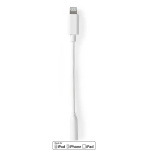 Nedis Lightning Adapter | Apple Lightning, 8-stifts | 3.5 mm Hona | Nickelplaterad | 0.10 m | Rund | PVC | Låda