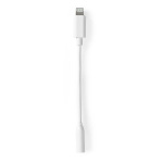 Nedis Lightning Adapter | Apple Lightning, 8-stifts | 3.5 mm Hona | Nickelplaterad | 0.10 m | Rund | PVC | Låda