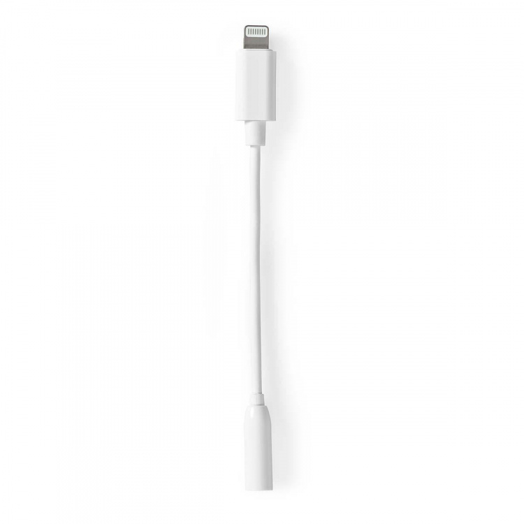 Nedis Lightning Adapter | Apple Lightning, 8-stifts | 3.5 mm Hona | Nickelplaterad | 0.10 m | Rund | PVC | Låda